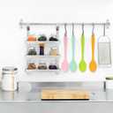 10 Pack Silicone Mixing Spoon, 10.8 Inch Heat Resistant Kitchen Spoons for Cooking, Large Non-Stick Basting Serving Stirring Mixing Spoon for Baking, Serving Scraping