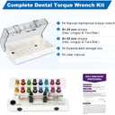 Universal Implant Driver Kit, High Precision Dental Implant Torque Wrench, 16pcs Screwdriver for Dental Implant, Torque Value of 10-70Ncm, Autoclavable Universal Implant Kit