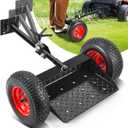 GADFISH 13" Large Walk Behind Mower-SulkyEasy Forward & Reverse Lawn Mower Trailer, Black & Red Wheel For Mower (Walk Behind Mower-Sulky)