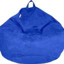 Bean Bag Stuffed Animal Storage Chair Cover (No Filler) for Kids and Adults. Extra Large Bird's Nest Beanbag Memory Foam Soft Premium (Royal Blue, 3.5 ft (Cover Only))