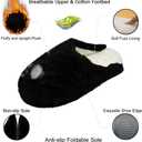 WOJWSKI Men's and Women's Slippers Memory Foam Winter House Slippers Bedroom Shoes Scuff Indoor Warm Slip On (L)