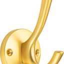 Liron Hardware 5 Pack Round Coat Hooks Wall Mounted Towel Hooks Shower Hooks for Bathroom Wall Hanging Heavy Duty Double Hook Gold