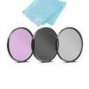 49mm 3 Piece Filter Kit (UV-CPL-FLD) for Canon EOS M6, EOS M6 Mark II, EOS M50, EOS M50 Mark II, EOS M100, EOS M200 Cameras with EF 15-45mm Lens, Fuji X100V, Sony Alpha A3000 with 18-55mm Lens