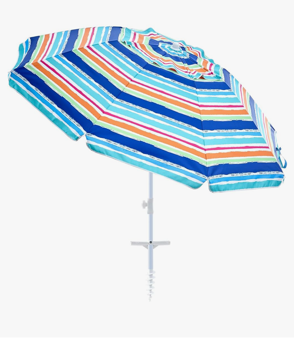 Outdoor Umbrella - Sun Protection, Rain Resistant, Windproof with Manual Open-Close Feature - Ideal for Beach, Camping, and Picnics