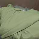 FUANNA Queen Comforter Set Olive Green, 7 Pieces Soft Bedding Sets Queen Size, All Season Lightweight Bed in a Bag with Comforter, Flat Sheet, Fitted Sheet, Pillowcases & Shams