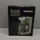 MUELLER HOME 12-Cup Drip Green Coffee Maker, Borosilicate Carafe, Auto-Off, Reusable Filter, Anti-Drip, Keep-Warm Function, Clear Water Level Window, Green Kitchen Accessories & Dcor