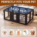 Clear Acrylic Dog Playpen Indoor, Black, 24" H, 10 Panels