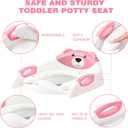 Potty Training Seat with Step Stool Ladder, Toddler Toilet Seat for Boys Girls, Adjustable 6 Heights Fits Round & Elongated Toilets, Anti-Slip Pads & Leak-Proof Guard