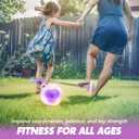 JOYIN Purple Ankle Skip Ball with Flashing Lights, Toy for Kids Indoor & Outdoor, Flashing Swing Ball Foldable Sports Toy, Birthday Gifts for Kids 3 4 5 + (Violet)