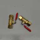 Joywayus Brass Shut Off Ball Valve 3/8" Compression x 3/8" Compression 2-Way Hose Valve Fitting (Pack of 2)