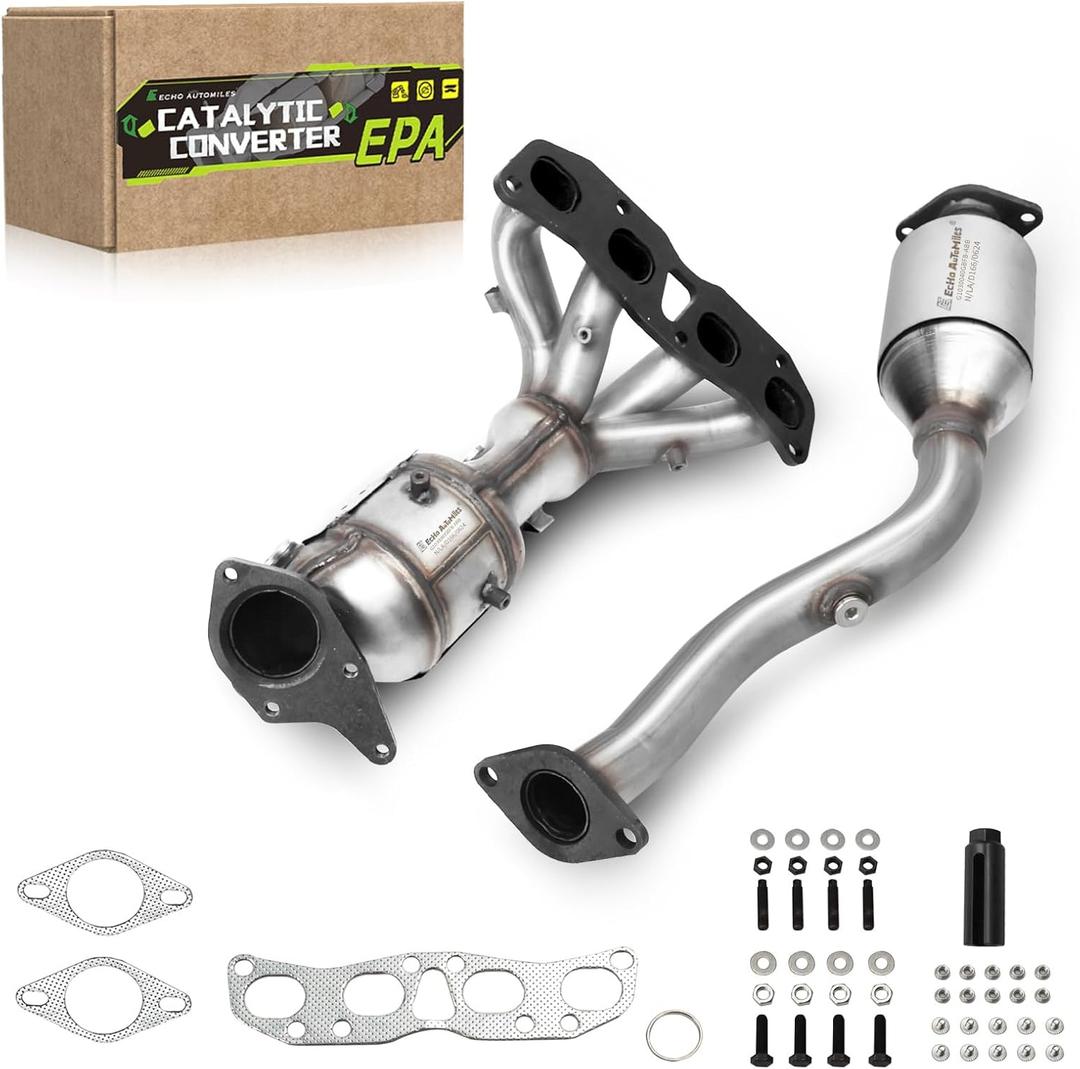 Front and Rear Catalytic Converter Compatible with Nissan Rogue 2008 2009 2010 2011 2012 2013, Rogue Select 2014 2015 2.5L L4 Catalytic Convertor EPA Compliant 16593 53827