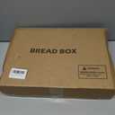 Bread Box, Bamboo Wood Bread Box for Kitchen Counter, Double-layer Bread Storage Bin, Acrylic glass with Diamond Patterns (Natural, Large)