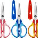 7" Scissors for Kids Ages 8-12,Pointed Tip with Cover Scissor