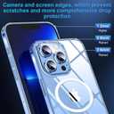 SUCGLES for iPhone 13 Pro Case with MagSafe, N56 Ultra Strong Magnet, 12FT Drop Protection, Anti-Yellowing, Magnetic Slim Phone Case, Crystal Clear