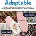 Floopi House Slippers for Women, Fur Lined Clog Womens Slippers Cozy Memory Foam with Indoor & Outdoor Anti Skid Sole (Pink)