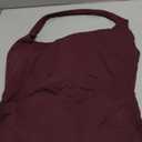 YEOREO SoftHue Women's Impact Halter Tank Top Longline Backless Scoop Neck Built-in Bra Sports Workout Gym Crop Top (X-Large, Mauve)