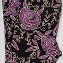 LuLaRoe Womens Leggings Size TC Black Purple Floral Roses Western Tall Curvy NWT, Pack Of 2