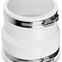 4 to 3 Inch Flexible Duct Reducer Increaser Connector, Duct Adapter for Air Ventilation System, Rubber Coupling Soft Joint Fits Inlet/Outlet Diameter of 3 Inch