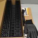 Bird Spikes, 30 Pack, 41.9 FT Total Coverage, Outdoor Bird Deterrent for Pigeons and Small Birds, Helps Keep Cats and Squirrels Away, Plastic Spikes for Fences, Railings and Roofs, Black
