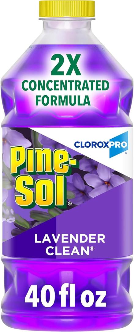 Pine Sol Multi-Surface Cleaner, CloroxPro, 2x Concentrated Formula, All-Purpose Cleaner, Lavender Clean, 40 Fluid Ounces (40 Fl Oz (Pack of 1)