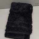 Black Bathroom Rugs, Small Bath Mats for Bathroom Non-Slip, Soft Plush Shaggy Washable Bath Rug for Tub and Shower, 18x24