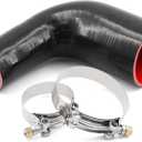 ID 2" to 3" 90 Degree Elbow Coupler Reducer Silicone Hose with 2 T-Bolt Clamps for Turbo/Intercooler/Intake Piping, Leg Length 102mm,Wall Thickness 5mm