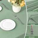 IVAPUPU Textured Linen Table Cloth for Rectangle Table - Sage Green Tablecloths Rectangular Waterproof Wrinkle Free Wipeable Dining Cover for Spring Wedding Birthday Kitchen Decor, 60 x 84 Inch