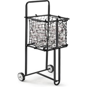 Vercraft Sports Baseball Cart with Wheels Large Softball Caddy Ball Holder Holds up 300 Baseballs or 150 Softballs, 15 x 23 x 45"