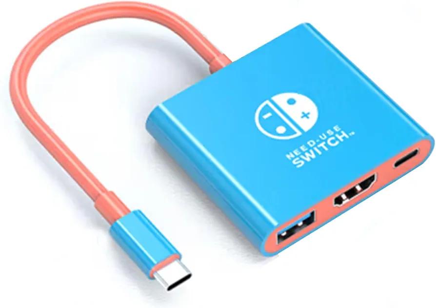 Switch Dock Station for Nintendo Switch Adapter & OLED, USB C to HDMI Adapter, Conversion Cable Replaces The Original Switch Dock Station for TV Projection Screen, Portable Switch TV Docking Station