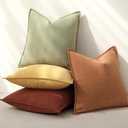 ZWJD Throw Pillow Covers 18x18 Set of 4 Chenille Pillow Covers with Elegant Design Soft and Luxurious Decorative Throw Pillows for Couch, Bed, and Home Decor (C02)