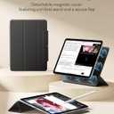 ESR for iPad Air 11 Inch Case M4/M3/M2 (2026/2025/2024), iPad Air 5th/4th Gen (2022/2020), Powerful Magnetic Attachment, Slim Trifold Stand Case, Auto Wake/Sleep, Durable Protection, Black