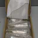 JEREVER Acrylic Furniture Legs Replacement Cabinet Feet Modern Home Decor DIY Clear Legs Tapered Style Set of 4 (7.8inch)