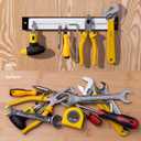 Navaris Set of 4 Magnetic Tool Holder Rack - 12 Inch Heavy Duty Garage Wall Holder Strip for Tools - Tool Bar with Magnet for Screwdriver, Wrench