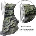 kathson Turtle Basking Platform Baby Tortoise Climbing Ramp Shale Reptiles Dock Resting Terrace Stone Aquarium Ornament Rock Landscaping Decoration for Frogs Newts (Medium Size:8.2Lx3.3Wx3.1H)
