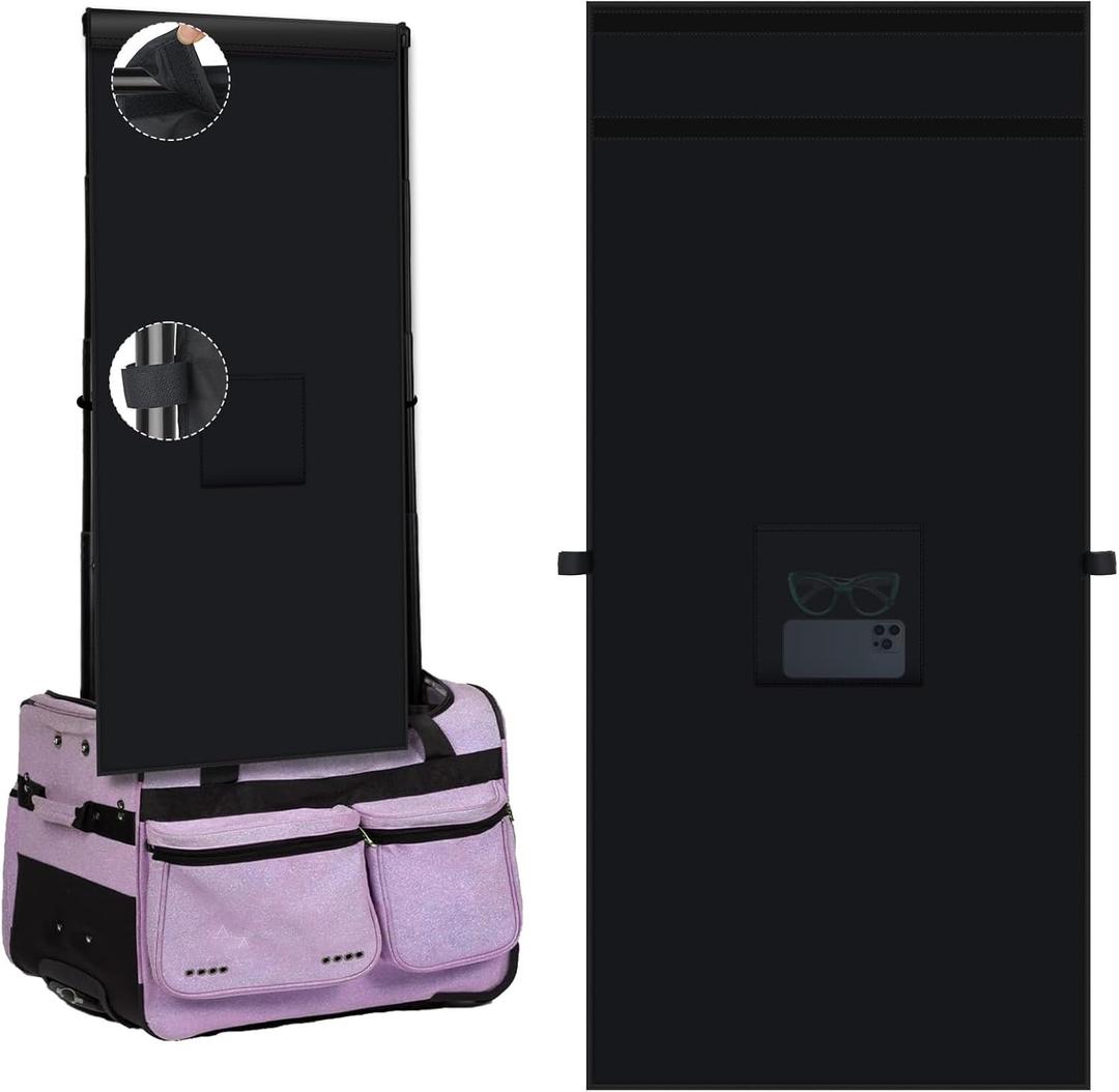 Privacy Curtain for Dance Bag Suitcase, Portable Dancer Changing Curtain Without Rack, Backstage Privacy Changing Room for Dance Suitcase Rolling Dance Garment Bag Accessories
