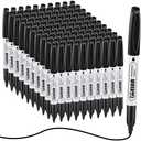 SMELHA Permanent Markers, 97 Pack Black Permanent Marker Pens, Black Permanent Marker set bulk ，Fine Tip, Waterproof, 1S Drying, smooth writing, durable, works on Plastic, Glass, Metal, Wood and Stone