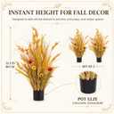 Norme 2 Pcs Potted Artificial Fall Plants 31" Faux Tall Grass Outdoor Decor