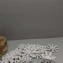 Bucherry 12 Pcs Glitter Snowflake Decorations 3D Winter Wooden Snowflake Tabletop Decor Sparkle Christmas Signs and Centerpiece for Xmas Winter Wonderland Decorations(White)