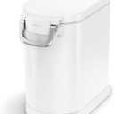 simplehuman 25 Liter, 27 lb / 12.2 kg Medium Pet Food Storage Container for Dog Food, Cat Food, and Bird Feed, White