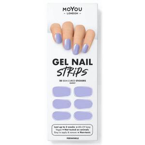MOYOU LONDON Semi Cured Gel Nail Strips - 20 Pcs. Waterproof Gel Nail Wraps, Cures in Sunlight or UV/LED Lamp, Lasts Up to 2+ Weeks, Stretchable, Easy to Apply & Remove, Vegan & Cruelty-Free
