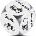 ONFAON Stocking Stuffers Food Decision Dice Decider for Couple,Valentines Day Gifts for Him Her Wedding Anniversary Steel Date Night Gifts for Husband Wife,Christmas Valentines Birthday for Women Men