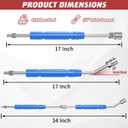 17 Inch Pressure Washer Extension Wand, 4000 PSI Stainless Steel Power Washer Wand with Non-Slip Grip, 30 Curved & Straight Wand Set, 1/4" Quick Connect Car Wash Wand, 2 Pack