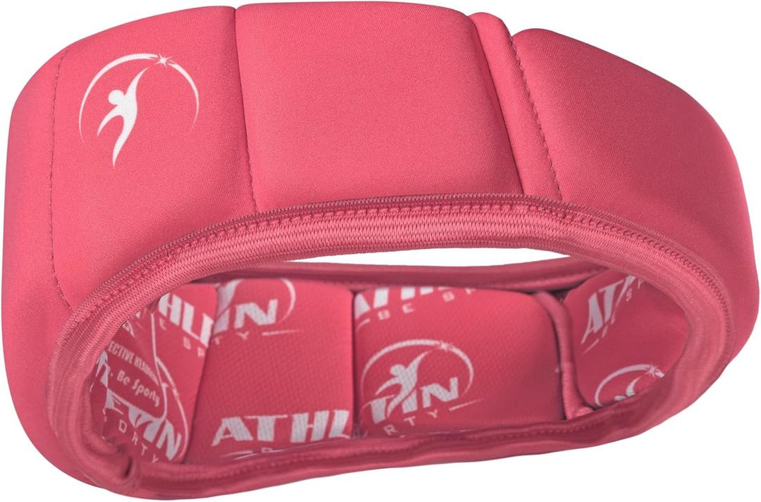 Soft Shell Non-Tackle Headgear, Lightweight, Breathable, Moisture-Wicking, Designed for Flag Football, Soccer, Volleyball, Field Hockey & Figure Skating (Adult, Pink)
