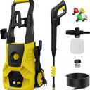Electric Pressure Washer,5000 PSI 3.9GPM Adjustable Pressure,Power Washer Electric Powered with Foam Cannon,4 Nozzle,33FT Hose and Soap Bottle for Home/Cars/Fences 