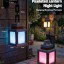 Pixelated Lantern Night Light with Timer 16 Color RGB Pixel Lantern Lamp Rechargeable Retro Pixel Decor Light with Remote & Touch Control, Hanging or Tabletop for Bedroom Desk Gaming Room Decor Gift