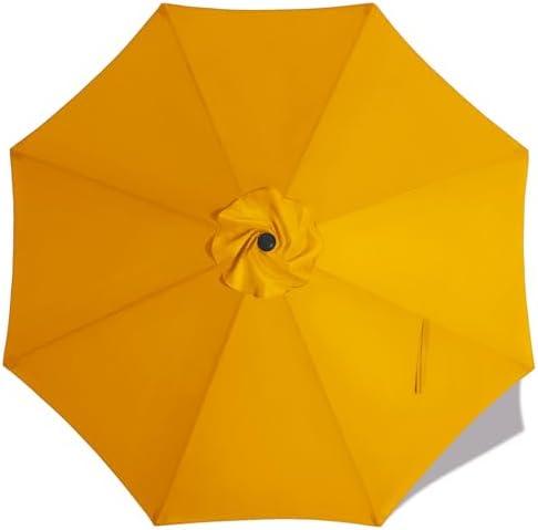 MASTERCANOPY Patio Umbrella 10 ft Replacement Canopy for 8 Ribs-Gold Canopy Only
