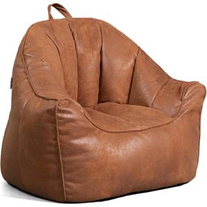 Big Joe Hug Bean Bag Chair, Tan, Vegan Suede, Kids and Teens, 3 feet
