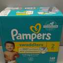 Pampers Swaddlers Diapers, Size 2 (10-22 lbs), 148 Count, Absorbent, Keeps Baby Dry and Comfortable, Skin Safe Disposable Baby Diaper