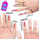 Gel Finger Cots,20 Pcs Silicone Finger Protectors Covers,Finger Caps Finger Sleeves Thumb Protector Bandage,Gel Finger Support Protector (20)