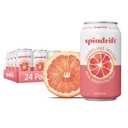 Spindrift Sparkling Water, Grapefruit Flavored, Made with Real Squeezed Fruit, (Only 15 Calories per Can), 12 Fl Oz (Pack of 23) (EXP 04/01/27)